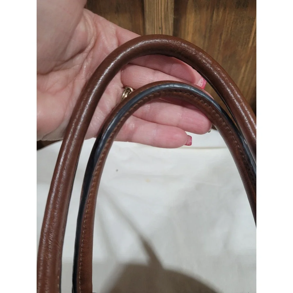 Rosetti Woven Bag With Brown Vinyl Trim And  handles